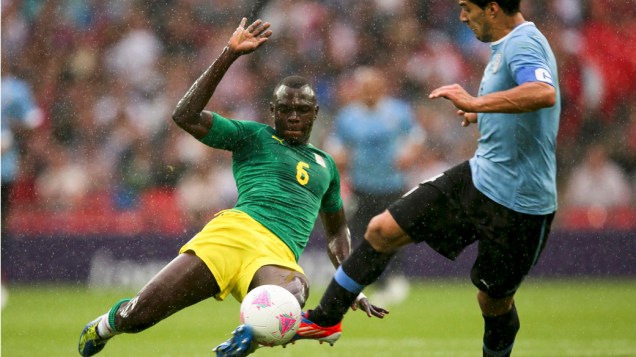 Lance da partida entre Senegal e Uruguai do grupo A do futebol masculino, em 29/07/2012