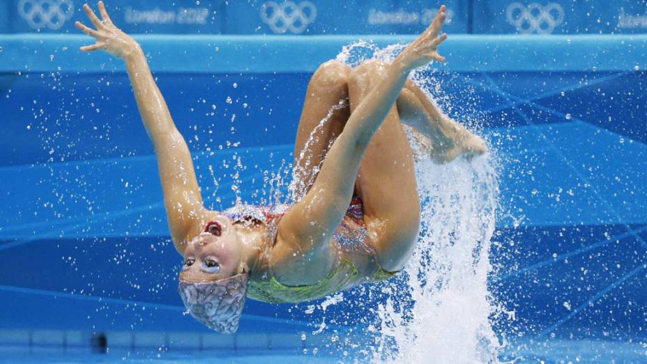   Nayara Figueira do Brasil, durante competição do nado sincronizado nos Jogos Olímpicos de Londres em 06/08/2012  