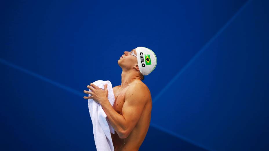 César Cielo conquista a medalha de bronze nos 100m livre nos Jogos Olímpicos de Londres em 03/08/2012