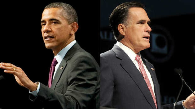 Os candidatos à Presidência dos EUA, Barack Obama e Mitt Romney