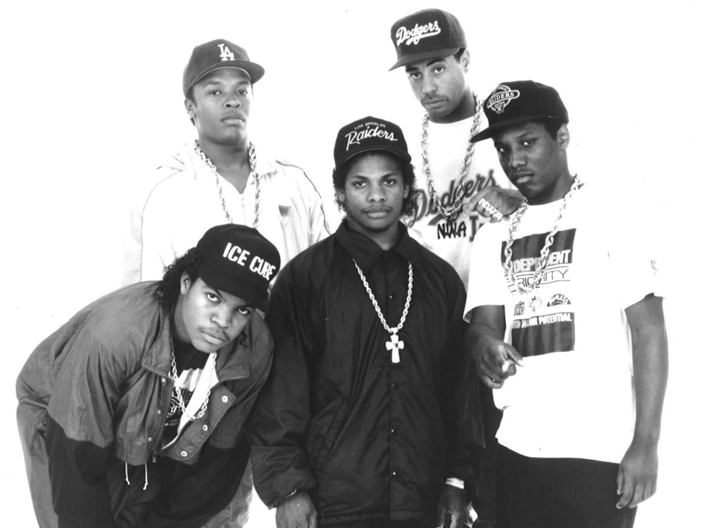 Os rappers do grupo N.W.A