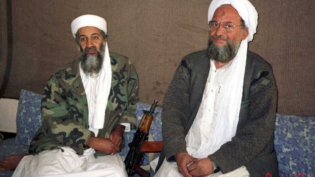 Osama bin Laden com Ayman al-Zawahri