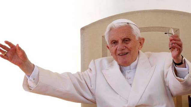 Papa Bento XVI durante evento no Vaticano