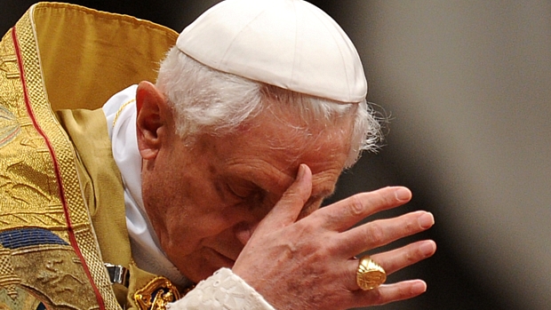 O papa Bento XVI na ordenação dos novos cardeais, neste sábado