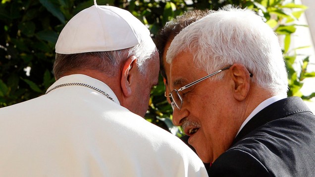 O Papa Francisco recebeu no Vaticano o presidente palestino, Mahmud Abbas