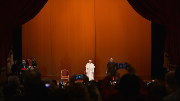 Papa Francisco no Theatro Municipal do Rio de Janeiro, em 27/07/2013