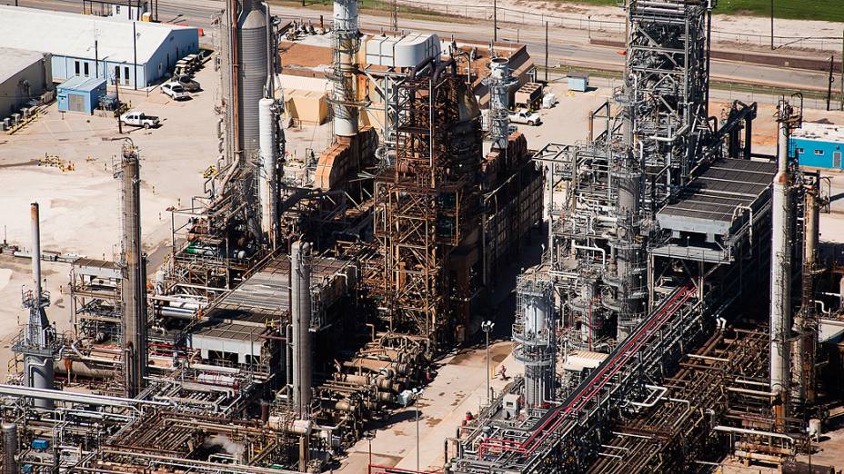 Vista aérea da refinaria de Pasadena, comprada pela Petrobras no Texas