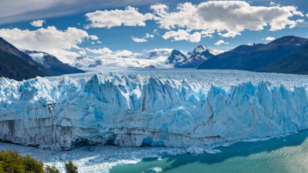 Geleira Perito Moreno, na Argentina: ritmo de derretimento dos campos de gelo na Patagônia aumentou 50% nos últimos 12 anos.