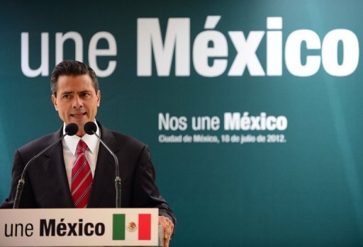 O presidente eleito mexicano, Enrique Peña Nieto