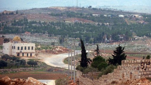 Vista da base militar síria de Xeque Suleiman em 9 de dezembro
