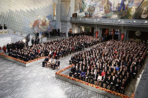 Líderes da UE se reúnem para a cerimônia do Prêmio Nobel da Paz em Oslo, na Noruega, em 10 de dezembro