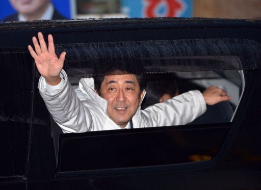 O líder do Partido Democrata Liberal (PLD), Shinzo Abe