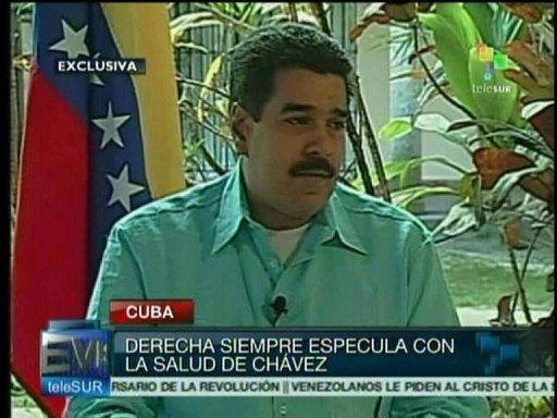 O vice-presidente da Venezuela, Nicolás Maduro, durante entrevista concedida em Havana