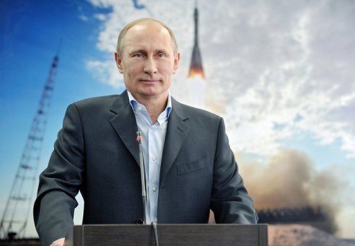 O presidente russo, Vladimir Putin, no cosmódromo de Vostochny