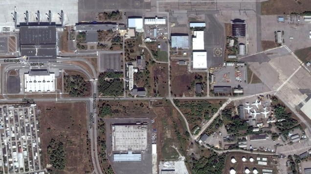 Vista geral do aeroporto em março de 2014