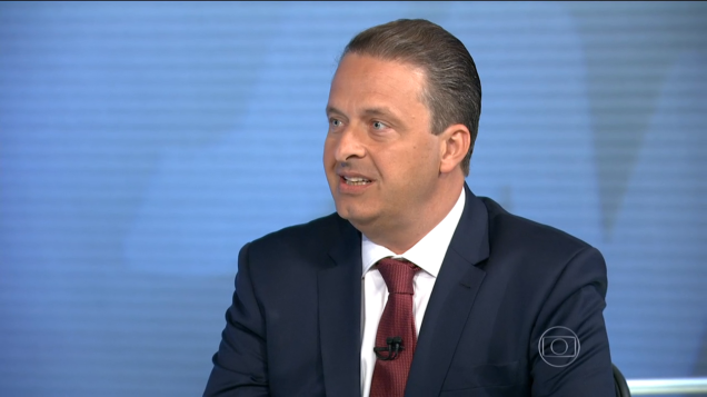 Eduardo Campos (PSB), candidato à Presidência da República durante entrevista ao Jornal Nacional