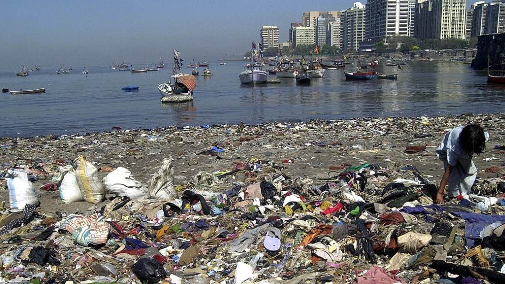Poluição lixo plástico