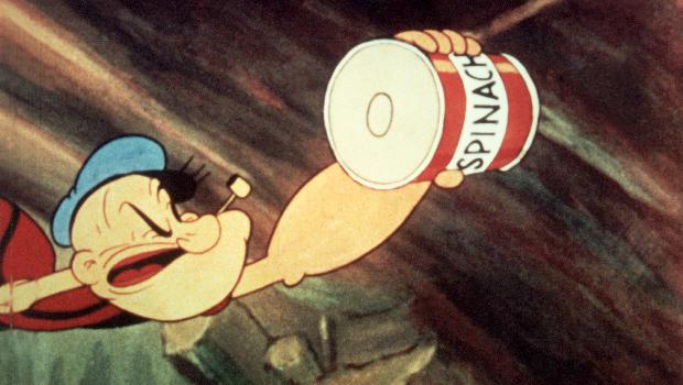 Força enlatada: o marinheiro Popeye abria sua lata de espinafre sempre que precisava de energia extra
