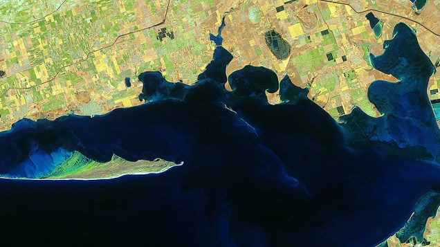 <p>Vista aérea da costa da Ucrânia</p>