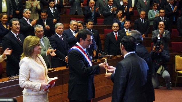 Cerimônia que oficializa Federico Franco como novo presidente paraguaio