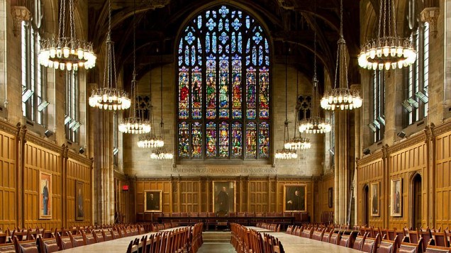 Procter Hall, imponente salão de jantar da Universidade Princeton