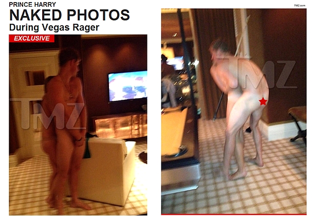 Segundo o site TMZ, fotos do príncipe Harry pelado foram tiradas por um dos participantes da festa
