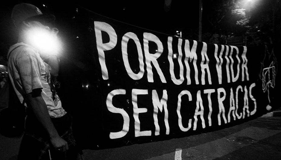 Manifestação contra o aumento de passagens em São Paulo. Protesto fechou a Avenida Paulista