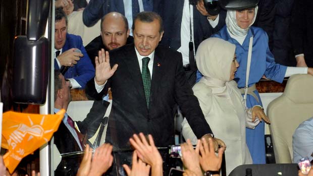 O primeiro-ministro turco Recep Tayyip Erdogan em Istambul