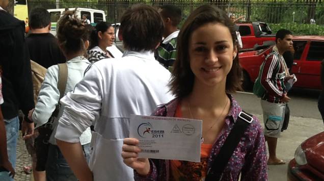 Kamila Sanches, 18 anos, faz seu primeiro Enem e busca pontuação para o curso de Publicidade, no Rio de Janeiro