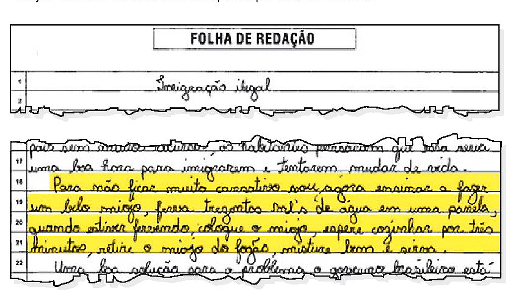 Estudante do Rio Grande do Sul obteve mesma nota que aluno que escreveu receita de miojo