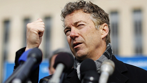 O senador republicano Rand Paul, durante entrevista coletiva em Washington