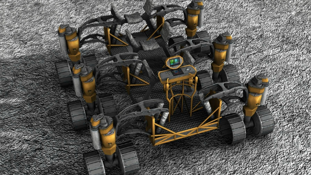 O Chariot Roving, veículo lunar desenvolvido pela NASA, foi reproduzido fielmente no jogo 'Astronaut: Moon, Mars and Beyond'
