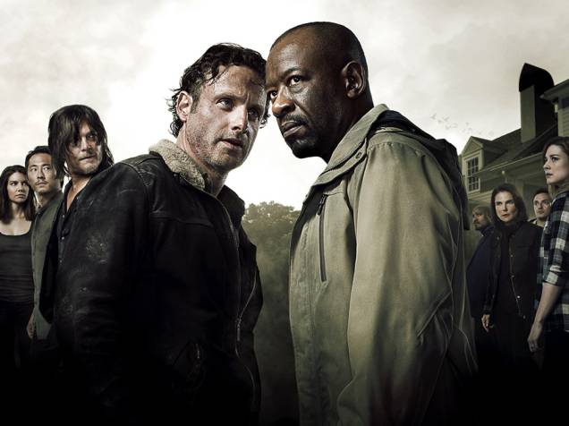 Em destaque, Rick (intepretado por Andrew Lincoln) e Morgan (Lennie James), as opiniões opostas de ‘The Walking Dead’