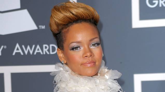 Rihanna na 52ª edição do Grammy Awards em Los Angeles, na Califórnia