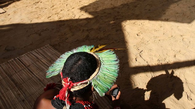 Vista da primeira reunião realizada pelos índios de todo o mundo, na aldeia Kari-Oca. Indígenas apresentarão propostas estratégicas na Rio+20