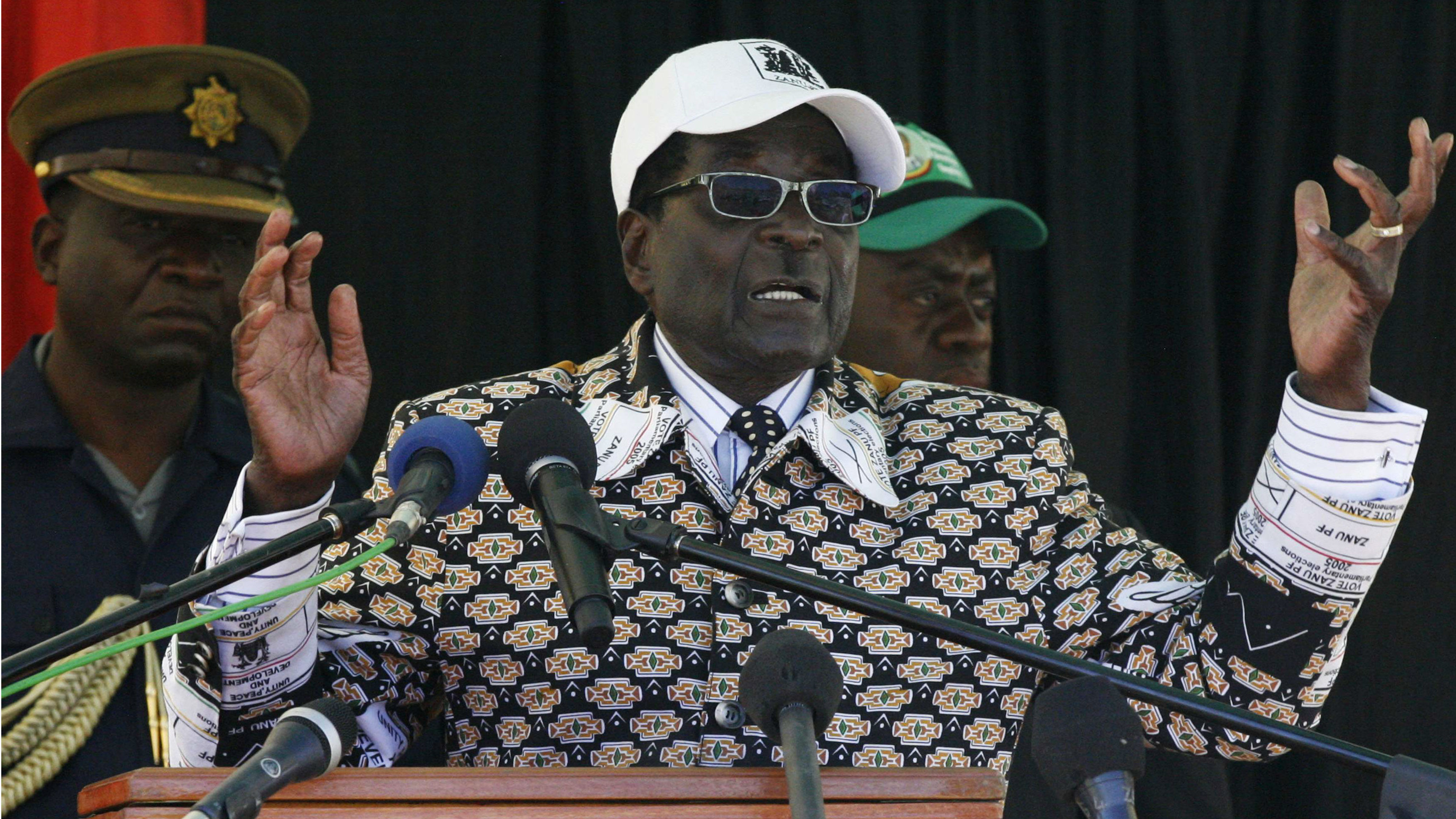 Robert Mugabe, o presidente do Zimbábue