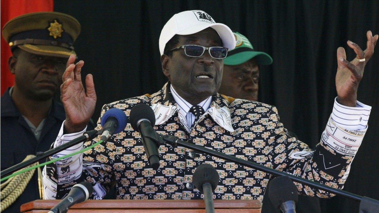 Robert Mugabe, o presidente do Zimbábue