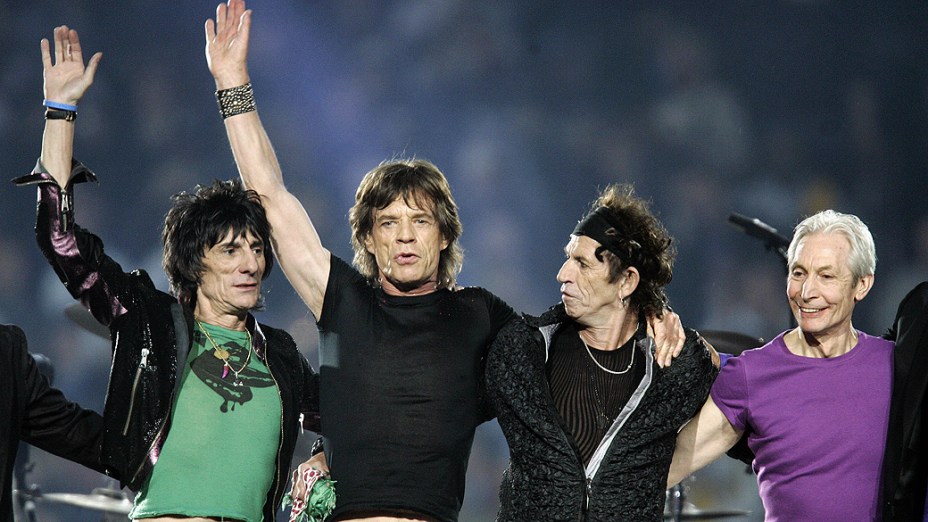 Rolling Stones em show no Super Bowl na cidade de detroit