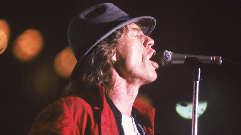 Mick Jagger no show "Voodoo Lounge", no Estádio do Pacaembu em São Paulo no ano de 1995