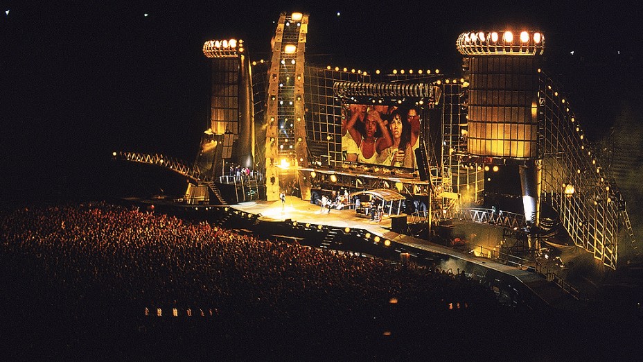 Rolling Stones no show "Voodoo Lounge", no Estádio do Pacaembu em São Paulo no ano de 1995
