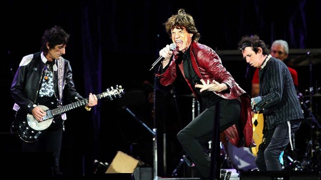 Os Rolling Stones durante show de 2007 na Dinamarca