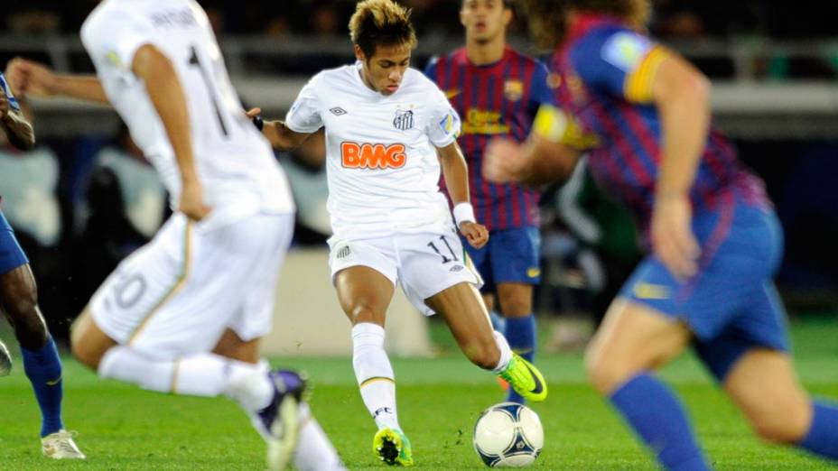 O santista Neymar, durante o jogo final do Mundial de Clubes, no Japão - 18/12/2011