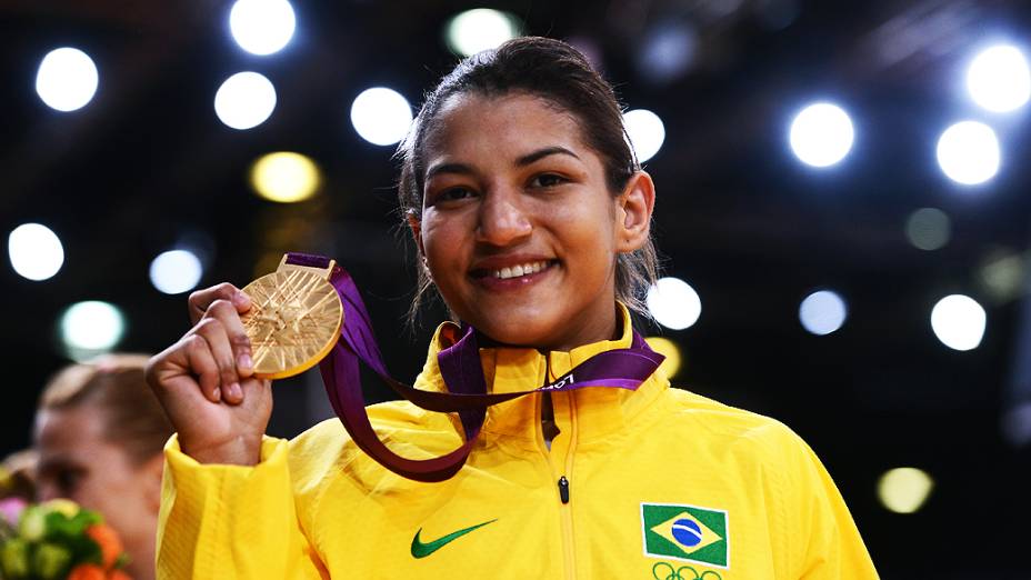 A judoca Sarah Menezes ganhou a primeira medalha de ouro do Brasil na Olimpíada