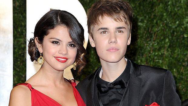 <p>Selena Gomez e Justin Bieber na festa do Oscar 2011</p>