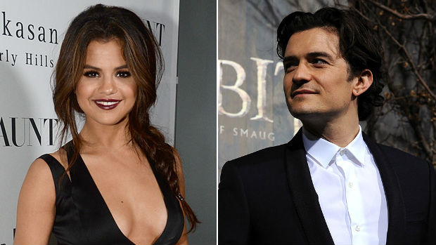 A cantora Selena Gomez e o ator Orlando Bloom