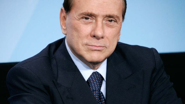 O primeiro-ministro italiano Silvio Berlusconi em coletiva de imprensa em Berlim, na Alemanha