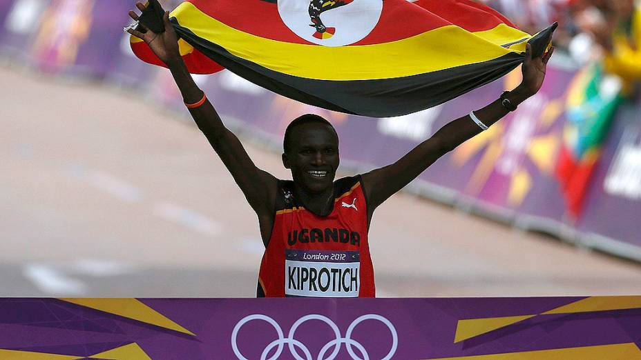 Stephen Kiprotich, de Uganda, conquistou a medalha de ouro na maratona em Londres