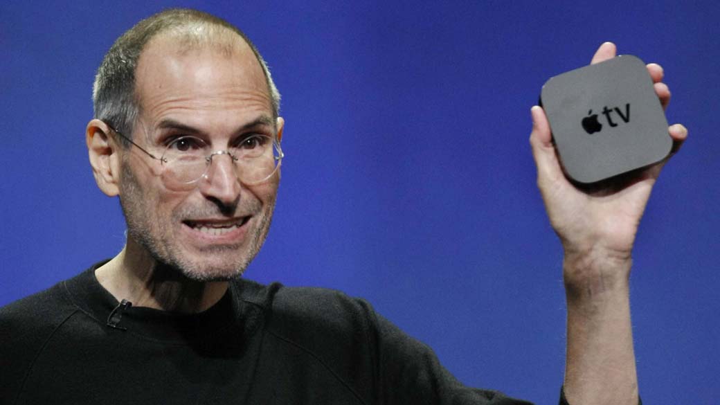 Steve Jobs no lançamento da Apple TV em 2010