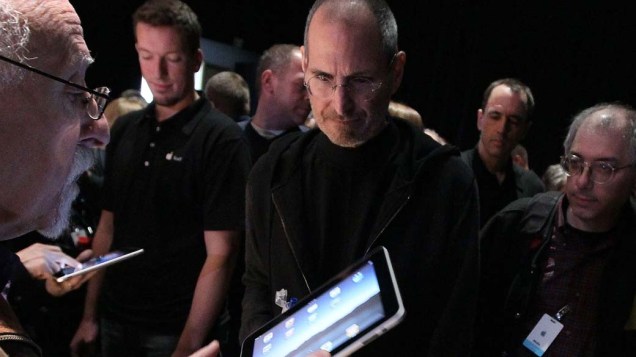 Steve Jobs fala sobre o iPad durante conferência em São Francisco, 2010<br><br><br>