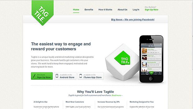 Site da empresa Tagtile